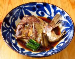 Braised sea bream head