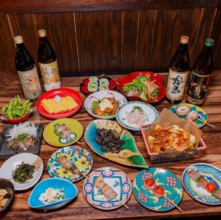 【桜コース】厳選焼鳥2種、赤鶏たたき、炭火もも焼きなど全12品3500円+1500円で飲み放題OK!