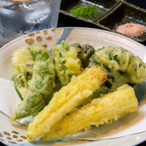 春の3種盛天ぷら