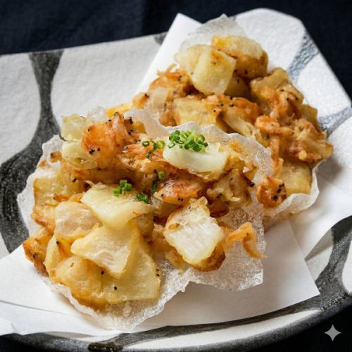 桜えびと新玉のかき揚げ