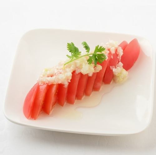 トマトの葱ソース