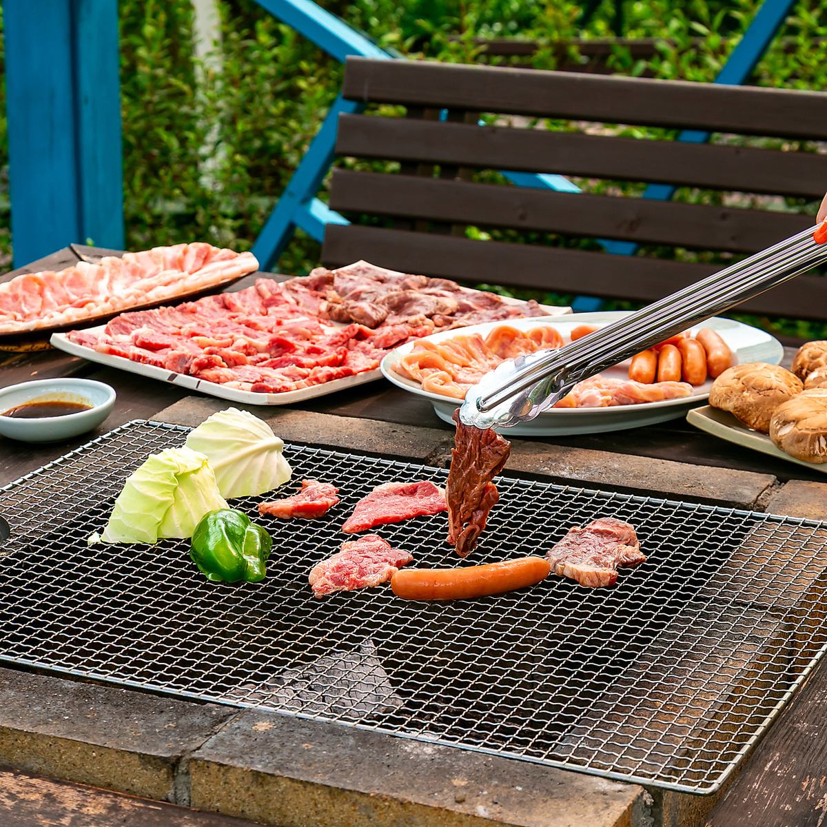 開放感ある自然の中でBBQを楽しめます！