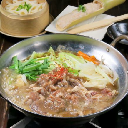 Hokkaido Nayoro specialty★ [Stewed Genghis Khan hotpot course with 10 dishes] 3,500 yen with 120 minutes of all-you-can-drink draft beer