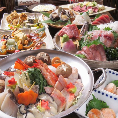 [For a winter year-end party!] Enjoy assorted fresh fish and grilled duck loin! ■ [2-hour all-you-can-drink included] Year-end party special course of 9 dishes 6,000 yen
