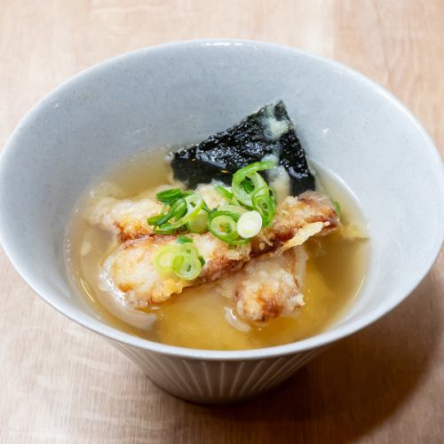 Pickled sea bream tempura and chazuke