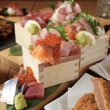 【イッショクのプレミアムコース】無制限飲み放題付き!伊達鶏とマグロ三昧!【10品6000円】