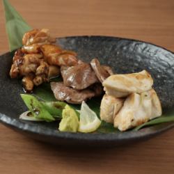 炭火焼三部位食べ比べ