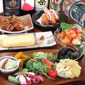 일품 새우 마요를 먹을 수 있는【오마카세 요리 4500엔(부가세 포함) 코스】2시간 음료 무제한 포함(LO100분)