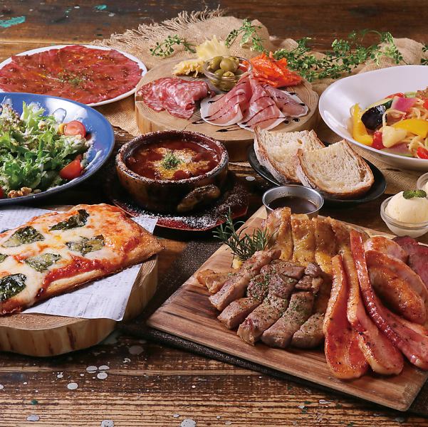 忘年会にぴったり♪2名様からOK!【飲み放題付き】サーモンと牛ハラミコース お1人様5,000円