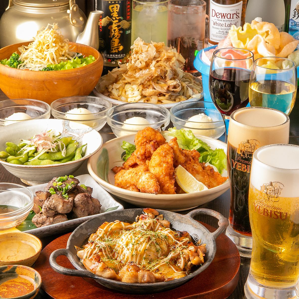 [Soshigaya Okura]我们提供包括惠比寿生啤酒在内的55种无限畅饮套餐3000日元起♪