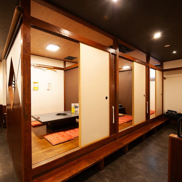 個室席完備。お子様連れのご家族はもちろんのこと、ゆったりとお食事をしたいお客様にぴったりな環境を整えて、ご来店を心よりお待ちしております。