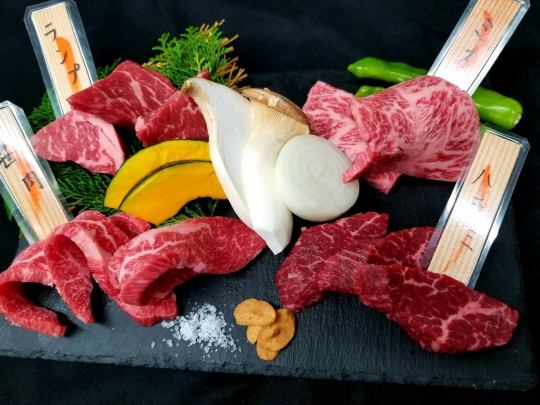 【厳選】赤身と霜降り肉の盛合せ （2～3人前）