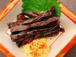Fresh tuna jerky