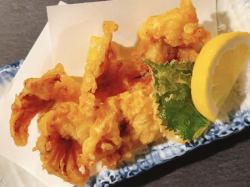 Squid leg tempura
