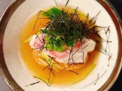 焼きおにぎりの鯛茶づけ