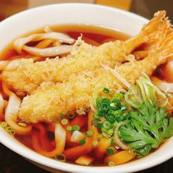 [Warm]/[Cold] Shrimp tempura udon