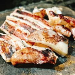 Grilled half squid