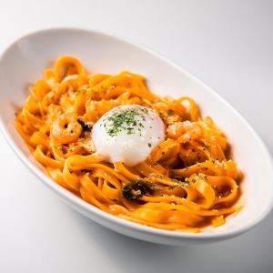 濃厚海老トマトクリームパスタ