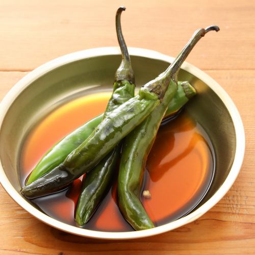 Green chili pepper soy sauce