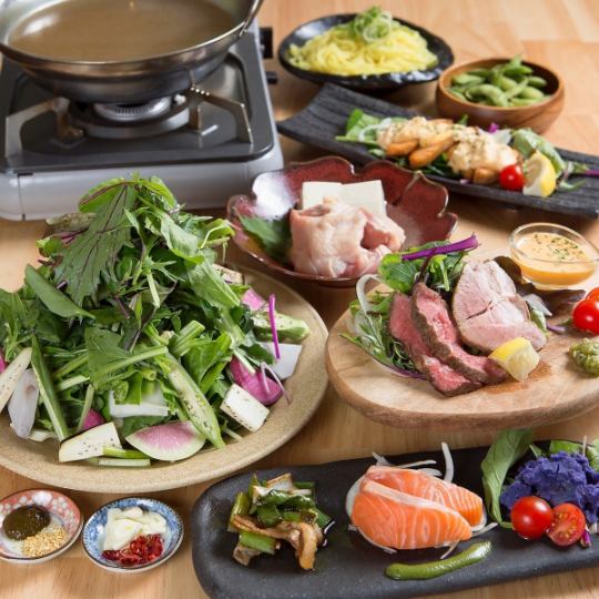 [Vegetable hotpot course] ☆Draft beer also OK! 120 minutes all-you-can-drink included☆5,000 yen