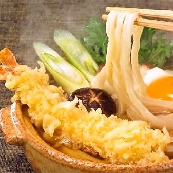 Nabeyaki udon (with shrimp or meat) *October to February