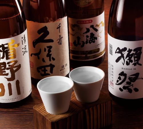 Selection of local sake
