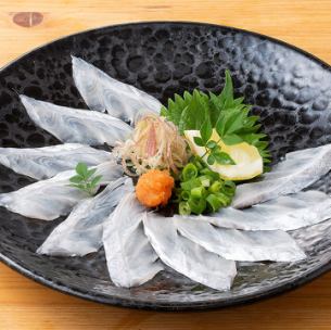 Thinly sliced hairtail fish