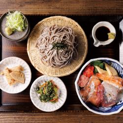 海鮮丼＆ざる蕎麦