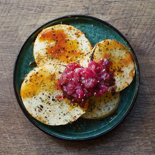 長芋ホクホク焼き 梅くらげのせ