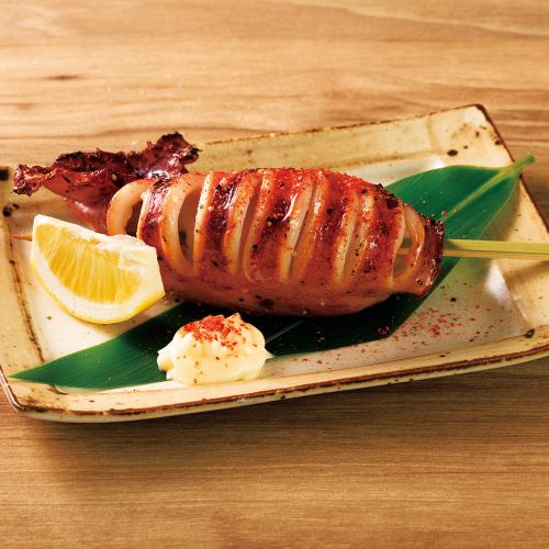 屋台のイカ醤油焼き