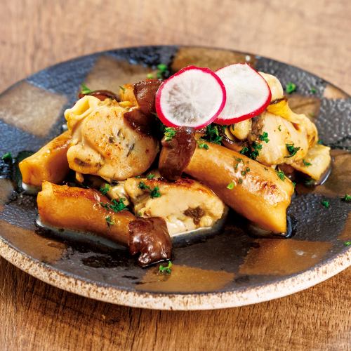 カキとポテトの殻焼き ガーリックバター醤油