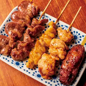 鶏串5本盛り 塩ダレ／熟成ダレ