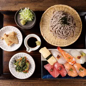にぎり寿し＆ざる蕎麦