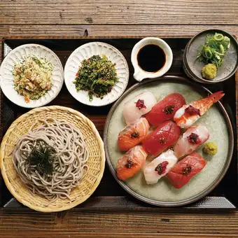 ［特上］にぎり寿し＆ざる蕎麦