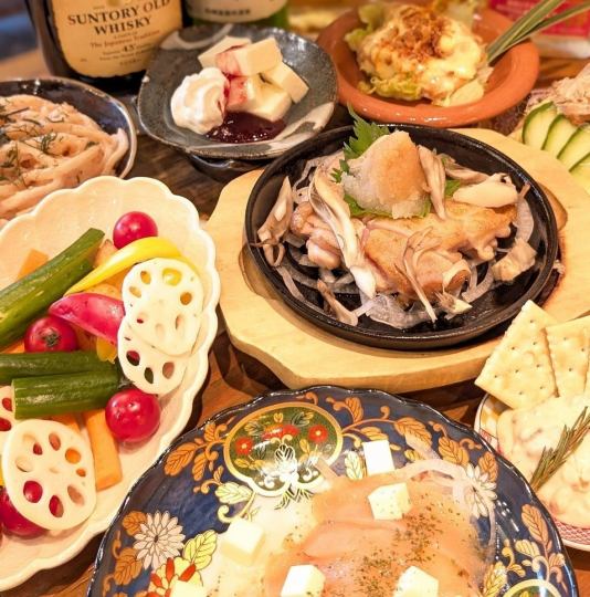 【上进店限定女子聚会套餐♪】120分钟+延长30分钟，无限畅饮，共8道菜，3500日元☆仅限10月和11月供应