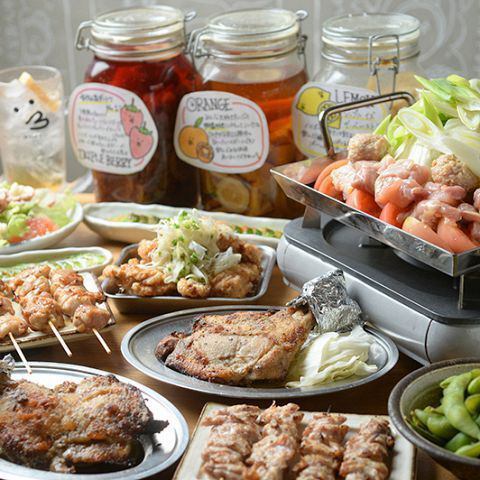 からあげ・骨付き鶏付！3000円代飲み放題付きコースがオススメ！