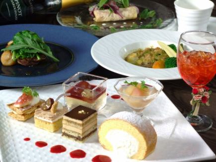 平日・女性限定　90分間飲み放題付　★女子会ディナーコース《スイーツ盛り付》7500円】