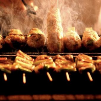 【1日3組限定！】本格焼き鳥64種食べ放題が2680→1680円※+1000で飲放利用可