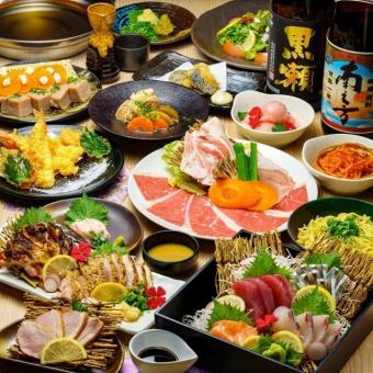 【豪華宴会2.5H生付飲放題】地鶏豪快焼きや地鶏たたき等全13品鍋有『豪華コース』6500→4500円♪