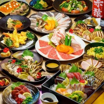 【2.5H生付飲み放題】牡蠣と舞茸の朴葉焼や選べる鍋含む全12品鍋有『贅沢コース』8000→6000円