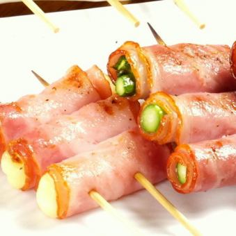 [Bacon wrapped] Asparagus bacon/cheese bacon