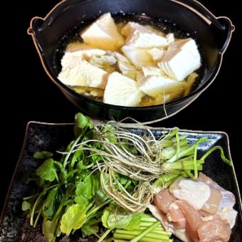 [Course of parsley hotpot, skewers and seared Japanese beef 4,500 yen]