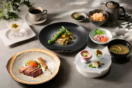 【贅沢な夏三昧コース】15400円-メインは黒毛和牛ロース肉を堪能