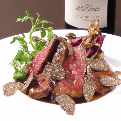 A5 Wagyu Beef “4% Miracle” tagliata with summer truffle