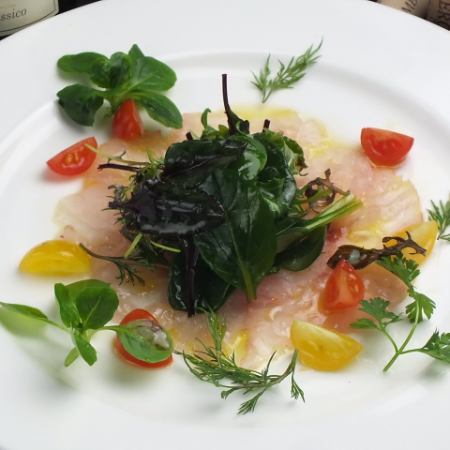 Today's Fresh Fish Carpaccio with French Caviar Salad