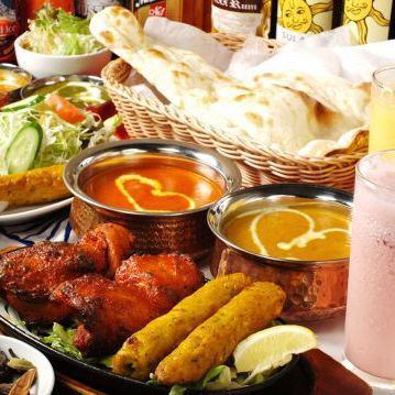 ランチ、飲み放題・食べ放題プランあり♪本格インド料理が愉しめる出町柳駅すぐキラン