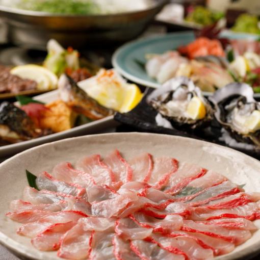 March to May banquet/private room ◆10 types of sake included ◆Spring fish shabu course ◆7 dishes + 90 minutes all-you-can-drink 6500 yen ⇒ 5000 yen tax included