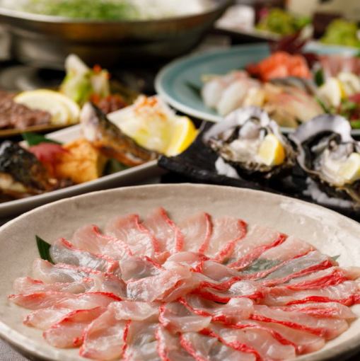 March to May banquet/private room ◆10 types of sake included ◆Spring fish shabu course ◆7 dishes + 90 minutes all-you-can-drink 6500 yen ⇒ 5000 yen tax included