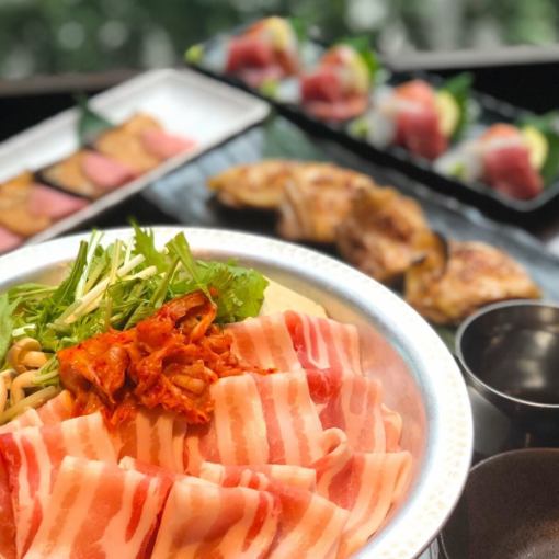 大人気のお得プラン◆鍋付きお気軽お試しコース◆全5品+90分飲放　5000円⇒3980円（税込）