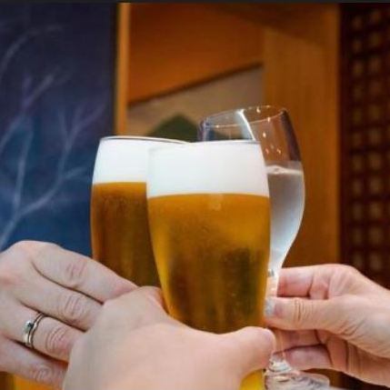 ホッと一息！ビールで乾杯